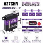Original Hot AGFRC A27CHR 11KG High Torque 0.11Sec HV Coreless With Super Strong Steel Gear 10mm Wing for RC Gliders